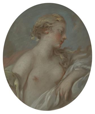 A female nude, half-length