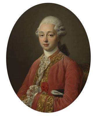 Portrait of Bernard Marie Joseph Pierre Dufort, Comte de Cheverny (1757-1799), half-length, in a red and gold coat