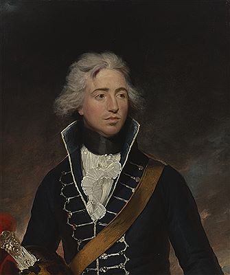 Portrait of Captain Sir James Campbell (c. 1765-1819), Bt., half-length, in the uniform of the 19th Light Dragoons by Lemuel Francis Abbott - Auction record, sale price, and art valuation. Compare with similar artists and explore comparable artworks.