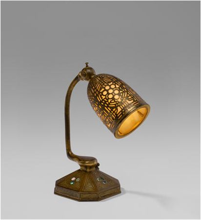 'Abalone' Adjustable Desk Lamp, circa 1915