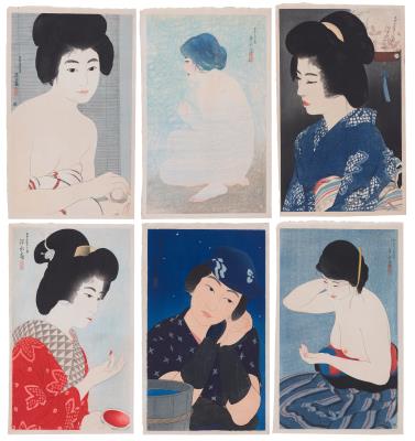 Shin bijin jyuni sugata (Twelve figures of modern beauties)