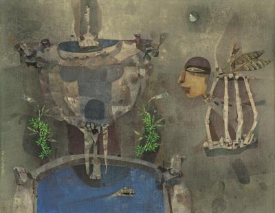 Crossing the Fountain by Ganesh Pyne - Auction record, sale price, and art valuation. Compare with similar artists and explore comparable artworks.