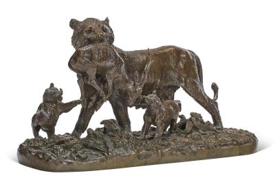 Lioness and cubs