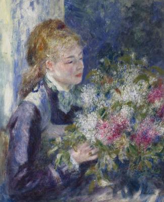 The woman with lilacs (Portrait of Nini Lopez)