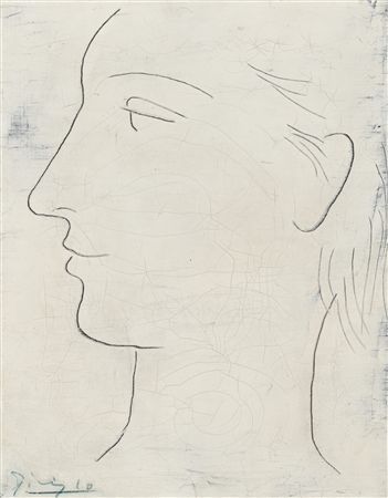 Head of a woman in profile