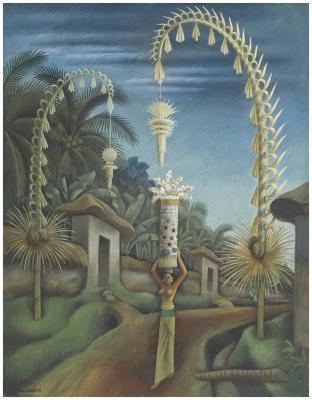 Penjor on Festival Day