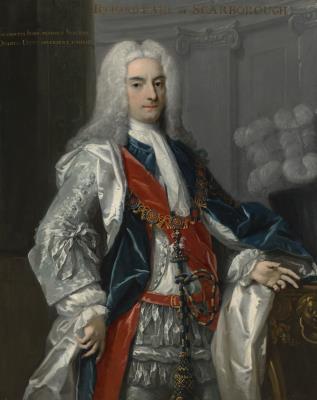 Portrait of Richard Lumley, 2nd Earl of Scarborough, three-quarter length, wearing the robes of the Order of the Garter