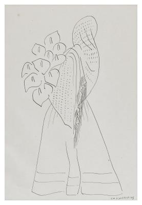 Woman with Calla Lilies