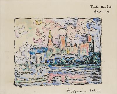 Avignon. Soir (le château des Papes)