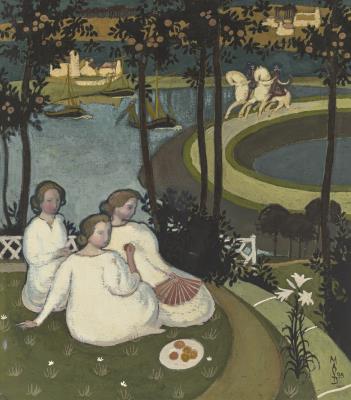 Légende de Chevalerie ou Trois jeunes princesses (Première version à la gouache)