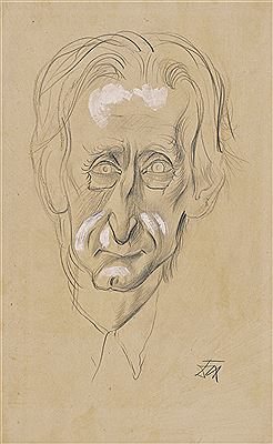 Head of the poet Iwar von Lücken