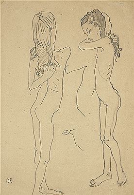 Two nude studies after Lilith Lang, Daughter of the Juggler (recto); Seated Nude after Lilith Lang (verso)