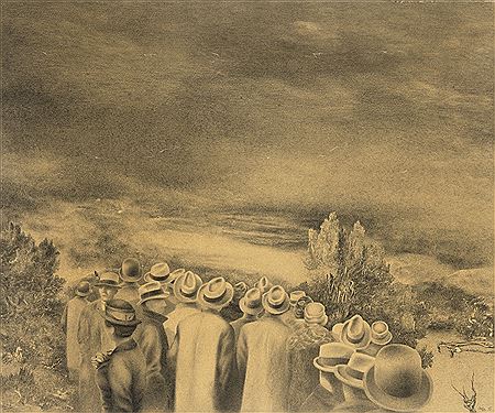 Study for 'Expectation' by Richard Oelze - Auction record, sale price, and art valuation. Compare with similar artists and explore comparable artworks.