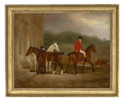 Robert Sewallis Shirley, Viscount Tamworth (1778-1824), and his groom setting off from Staunton Harold Hall