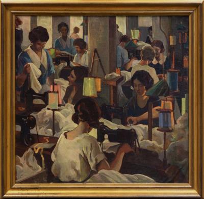 Women Sewing by Alexander Oscar Levy - Auction record, sale price, and art valuation. Compare with similar artists and explore comparable artworks.