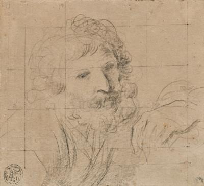 Tête d'un homme barbu