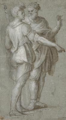 Deux hommes drapés