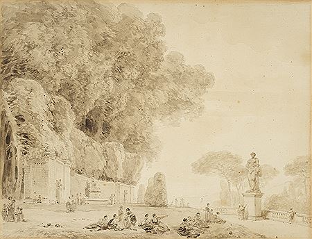 Italian Park: a terrace animated with characters