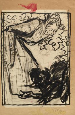 Study for Andrée and her dog [Bella]