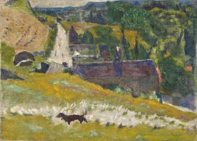 Landscape with Basset