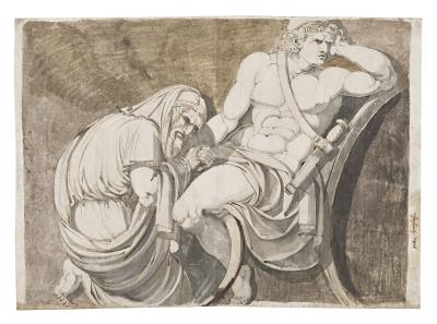 King Priam begging Achilles to return the body of Hector
