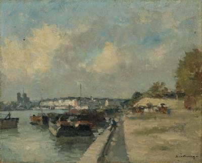 View of Paris, taken from the banks of the Seine