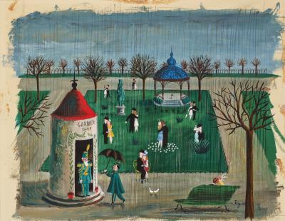 The Garden of Lovers by Raymond Peynet - Auction record, sale price, and art valuation. Compare with similar artists and explore comparable artworks.