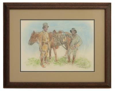 Fort Hudson, LA, Study for Civil War Series by Burny Myrick - Auction record, sale price, and art valuation. Compare with similar artists and explore comparable artworks.