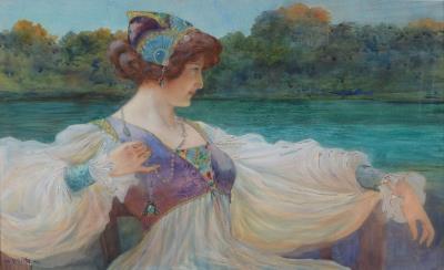 Mentoue Lady of Art Nouveau by Ernest (Emile) Louis Lessieux - Auction record, sale price, and art valuation. Compare with similar artists and explore comparable artworks.