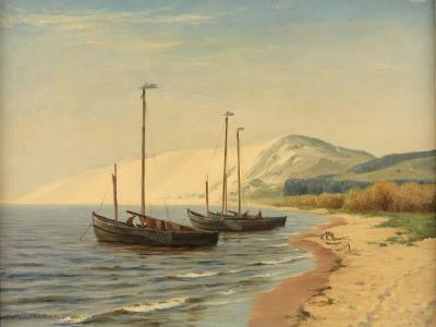 On the Curonian Samland Coast by Waldemar Schlichting - Auction record, sale price, and art valuation. Compare with similar artists and explore comparable artworks.