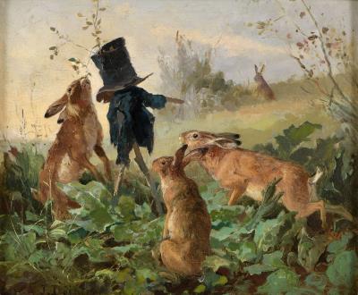 Curious hares