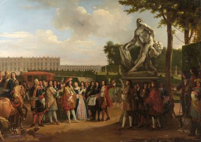 Louis XIV attending the inauguration of Puget's statue of Milon of Crotone by Anicet Charles Gabriel Lemonnier - Auction record, sale price, and art valuation. Compare with similar artists and explore comparable artworks.