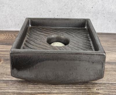 Slab Bowl with River Rock
