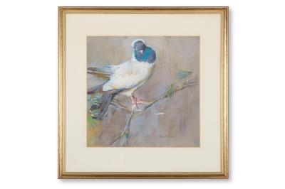 A Turtle Dove Sitting on a Pine Branch by Mabel Dawson - Auction record, sale price, and art valuation. Compare with similar artists and explore comparable artworks.