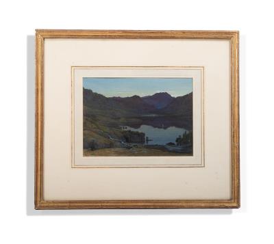 A Lake Landscape at Dusk