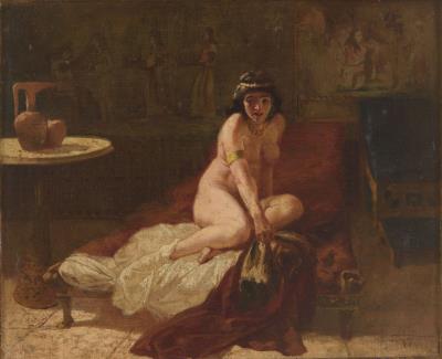 Interior scene with odalisque
