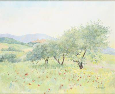 An Afternoon in Provence (Matin Clair au Provence) by Salomon Alfred Boisecq - Auction record, sale price, and art valuation. Compare with similar artists and explore comparable artworks.