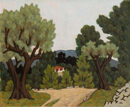 Landscape from south of France, after 1925 by Georges Ascher - Auction record, sale price, and art valuation. Compare with similar artists and explore comparable artworks.