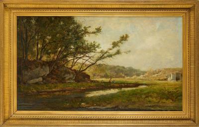 River in a busy landscape