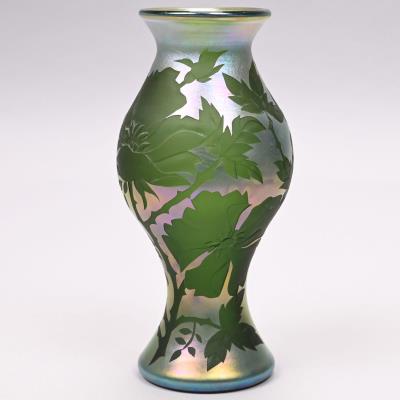 Lundberg Studios Cameo Glass Vase