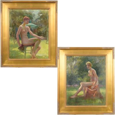 Supplication: Pair of Seated Nudes