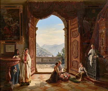 In the Atrium of Lugano Cathedral