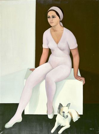 Dancer with a little dog