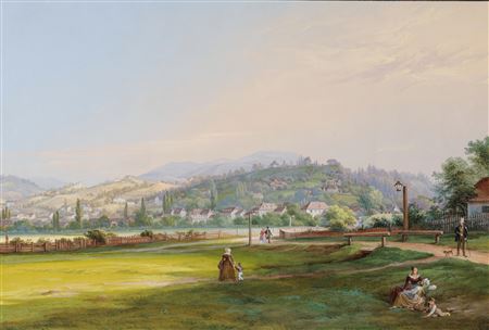 Blick auf Graz von Südwesten mit dem Rosenberg und der Grabenstraße by Konrad Kreuzer - Auction record, sale price, and art valuation. Compare with similar artists and explore comparable artworks.