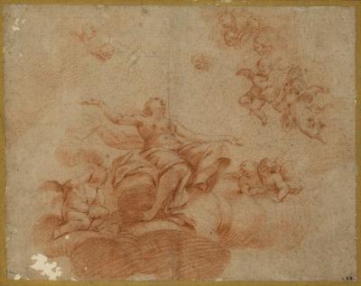 An Apotheosis of Mary Magdalene or of a Personification: A study for a ceiling painting