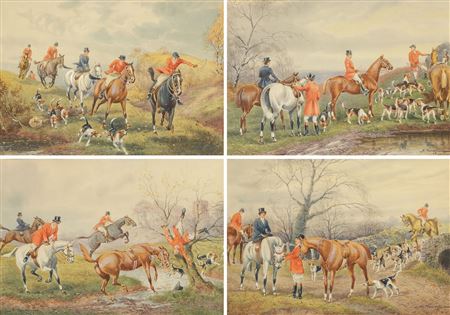 The Meet at the Cross Roads; Hark Away; An Unwelcome Check and Run to the Earth: Four by Henry Murray - Auction record, sale price, and art valuation. Compare with similar artists and explore comparable artworks.