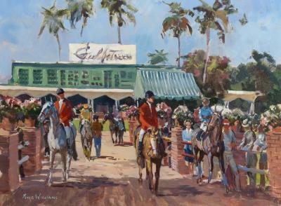 Leaving the Paddock at Gulfstream Park, Florida