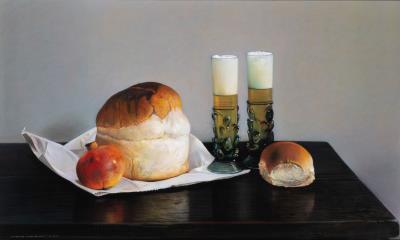 Still Life with Bread, Beer and a Pomegranate, 2002