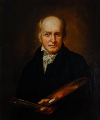 Portrait of Charles Willson Peale as an Artist, After Rembrandt Peale, circa 1874