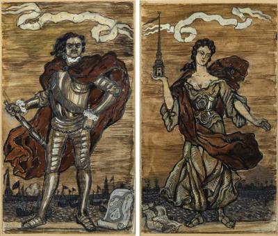 Studies for the Architectural Exhibition of Saint Petersburg: Two